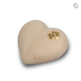 WU 151 Houten dierenurn hart